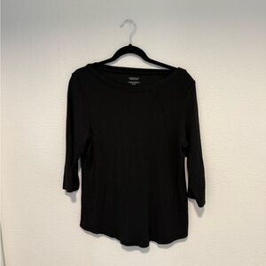Classic Black Long Sleeve Women's Top